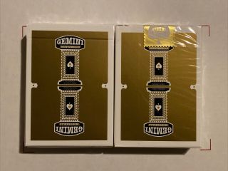 1 Deck Gemini Casino Gold Playing Cards By Toomas Pintson,  Limited Ed - In Ds1