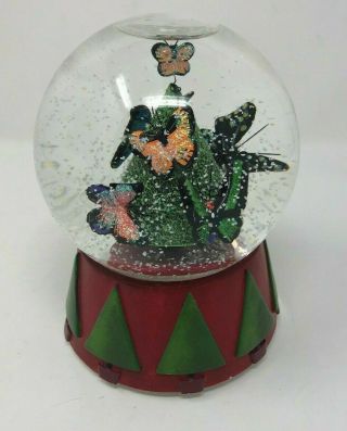 Department 56 Collectible Snow Globe Music Snow Dome Christmas Butterfly Z