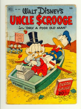 Four Color 386 - Uncle Scrooge 1 - 1952 Dell - Carl Barks Art Gd 2.  0