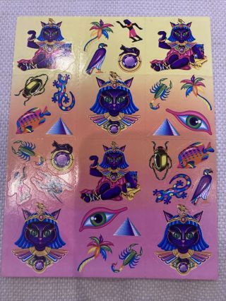 Vtg Lisa Frank Cleocatra Sticker Sheet S244