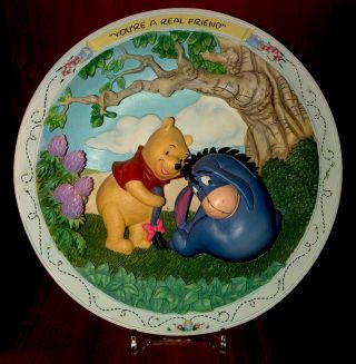 Bradford Exchange Disney Winnie The Pooh & Friends Your A Real Friend 3/d Plate