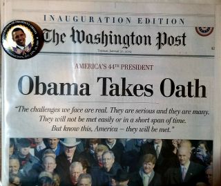Jan 20,  2009 Barack Obama Inauguration.  The Washington Post,  Inaugural Button