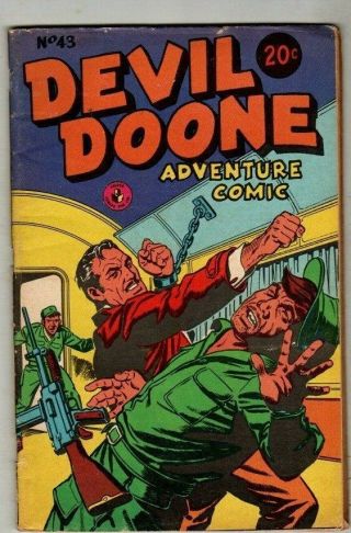 Devil Doone No 43 Silver Age Australian Comic By Colour Comics Fine 1950s