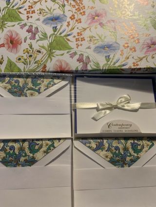 Vintage Stationery Boxed Set (30) Floral Stationary Notes/sheets/envelopes
