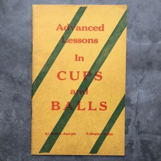 Advanced Lessons In Cups And Balls Booklet By Eddie Joseph Book Calcutta India