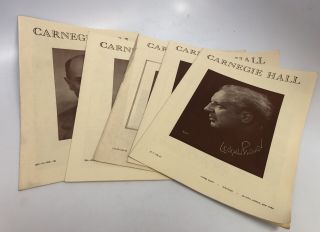 5 Vintage Carnegie Hall Advertising Magazines Hugh Ross Sir.  Thomas Beecham