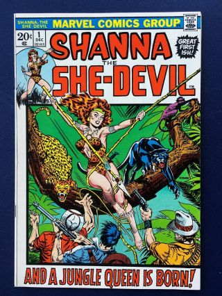 Shanna The She - Devil 1 Vf/nm Jim Steranko Cover Bronze Age Origin Issue