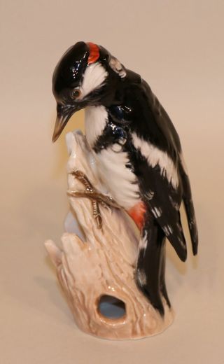 Goebel Bird Figurine Great Spotted Woodpecker Cv81 Cv 81 Tmk - 4 Glossy