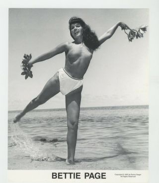 Bettie Page 8x10 Bunny Yeager Lithographic Photo Pinup Nude J7127