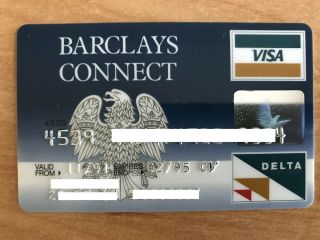 Vintage 1991 Barclays Connect Bank Atm Delta Not Visa Credit Card Barclaycard