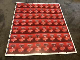 Rare Ohio Made United States Playing Card Cars Uncut Sheet