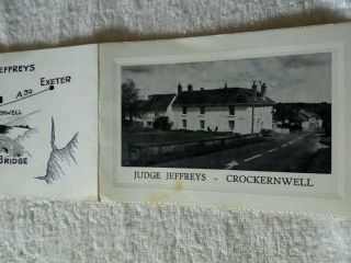 Prices And Map Card Judge Jeffries Pub Inn;crockernwell;exeter;cornwall;ca1970