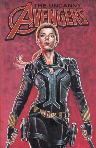 Art On Avengers Blank Sketch Cover Black Widow Scarlett Johansson