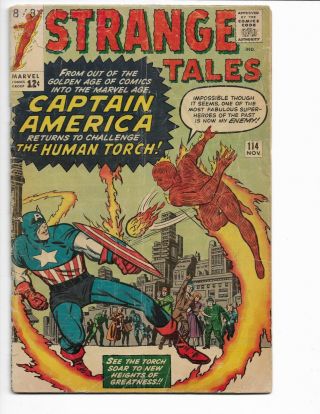 Strange Tales 114 - G,  2.  5 - Captain America - 3rd Dr.  Strange Appearance (1963)