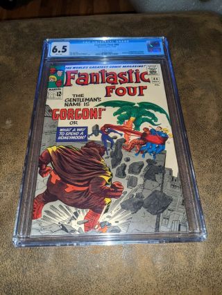 Fantastic Four 44 Cgc 6.  5 - - 1965 - - 1st App Gorgon.  Dragon Man White Pages