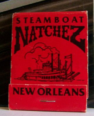 Rare Vintage Matchbook Cover D1 Nachez Orleans Mark Twain Steam Boat N O