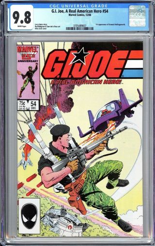 G.  I.  Joe A Real American Hero 54 Cgc 9.  8 White Pages 1987 3705489007
