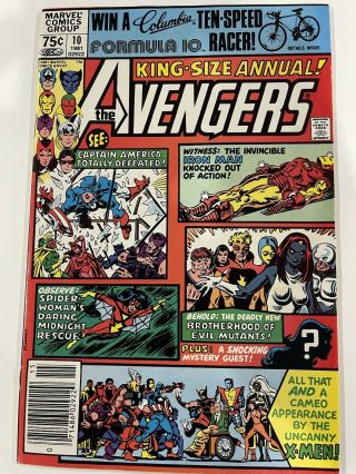 Avengers Annual 10 Bronze Age 1st Rogue Key Newsstand Variant Fine,  Wow