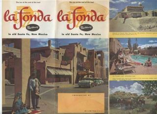 La Fonda In Old Santa Fe Mexico Brochure 1950 