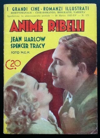 Italian Novel - Riff Raff - Mgm 1935 Film - Jean Harlow & Spencer Tracy - 1930 