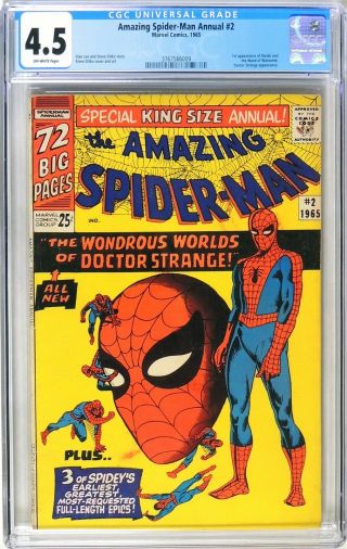 D689 Spider - Man Annual 2 Cgc 4.  5 Vg,  (1965) 1st App Of Xandu