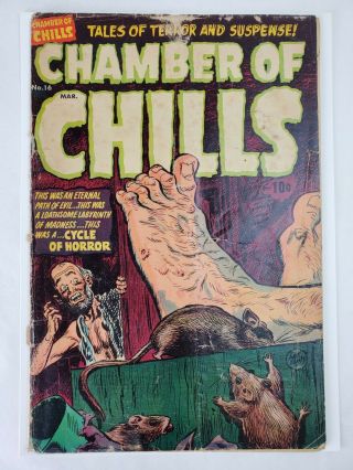 Chamber Of Chills 19 Harvey Comics 1953 Golden Age Pre - Code Horror