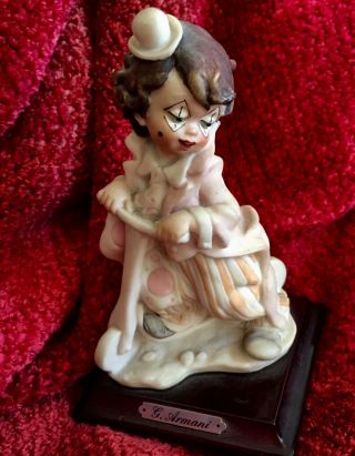G Armani Girl Child Clown Scooter Florence Italy 1987 Figurine Rare Retired