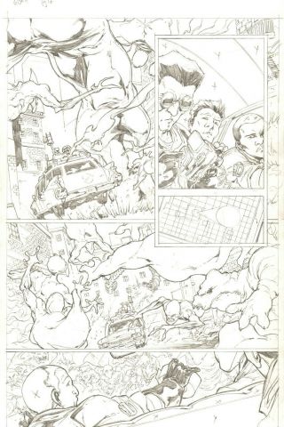 Ghostbusters 4 Page 12 Pencil Art Steve Kurth 88mph Action Ecto 1 Page