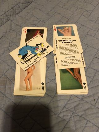 1950 ' s Playing Cards Models of All Nations Betty White pin up 9 of Hearts all 52 3