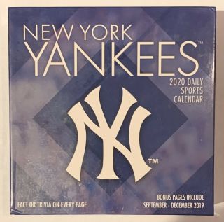 York Yankees 2020 Daily Sports Desk Calendar,  Turner Licensing Mlb 5”x5”