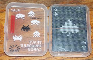 Taito Space Invaders By Kikkerland Plastic Playing Cards Rare Discontinued -