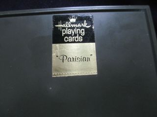 Vintage HALLMARK Double Deck Playing Cards w/ Case 1962 Tax Stamp 2
