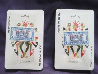 Vintage HALLMARK Double Deck Playing Cards w/ Case 1962 Tax Stamp 3