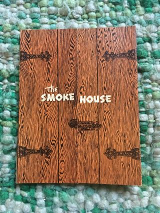 Vintage The Smoke House Burbank Encino California Mini Menu 4.  5 X 5.  5 Inches
