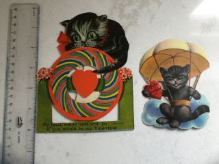 Two Adorable Vintage Cat Valentines