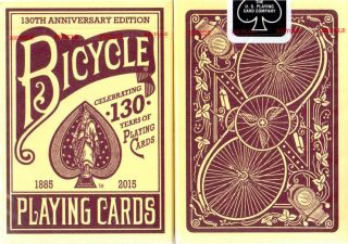 1 Deck Bicycle 130 Year (red) Playing Card By Us - S102420 - 走1 - 2