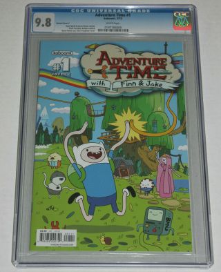 Cgc 9.  8 Kaboom Adventure Time With Finn & Jake 1 White Pages Cover C
