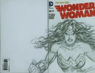 CGC SS 9.  2 Wonder Woman sketch by Jose Luis Garcia Lopez 2