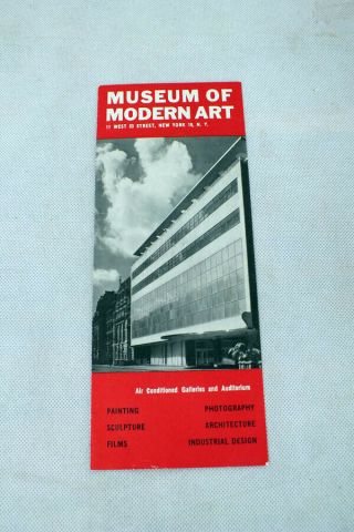 Vintage Museum Of Modern Art Moma York 53rd Street Brochure 1950s