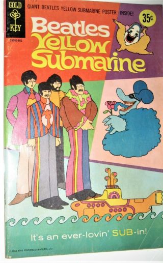 The Beatles Yellow Submarine Gold Key Tv Movie Giant Comic No Poster