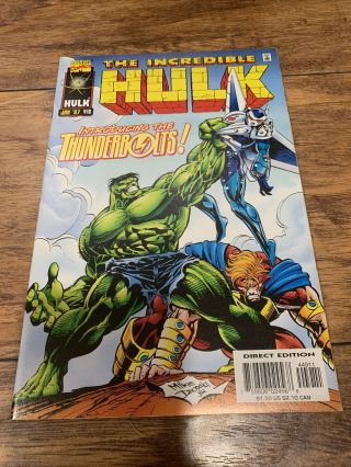 Incredible Hulk 449 1st Print 1997 1st Appearance Of The Thunderbolts B Nm