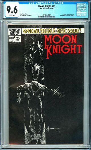 Moon Knight 25 Cgc 9.  6 1st App.  Of Black Spectre (carson Knowles) L@@k