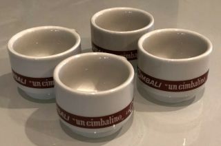 La Cimbali Un Cimbalino Ipa Espresso Cups (set Of 4) Vintage 1970 