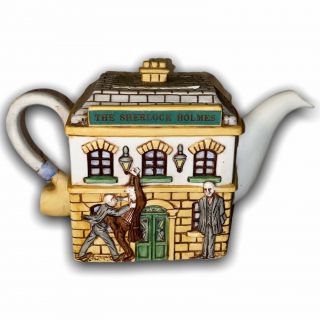 The Sherlock Holmes Christopher Wren Pub Teapot Staffordshire Tableware 2