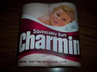Vintage 1977 Pink Charmin Bathroom Tissue Toilet Paper Soft Pink4 Roll Pkg