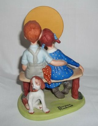 The 12 Norman Rockwell Porcelain Figurines " Young Love " Sep 1980