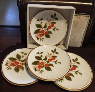 Set Of 4 Mikasa Natural Beauty Treesweet C9052 Brunch Plates With Box