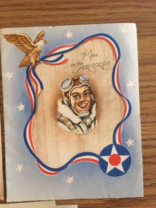 Vintage World War II WW2 Greeting cards Marines & Air Troops Military WWII 2