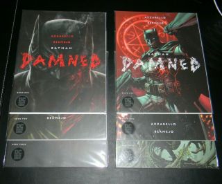 Batman: Damned 1,  2,  3 Regular And Variant Cover Set (2018) Dc Black Label Nm