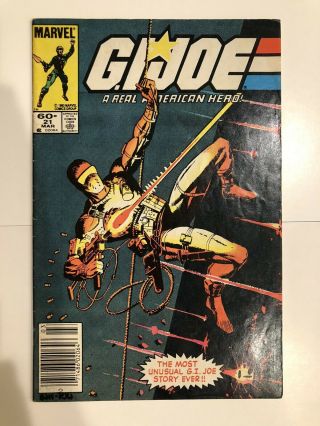Gi Joe A Real American Hero 21 (1984) Newsstand 1st Storm Shadow - Silent Issue